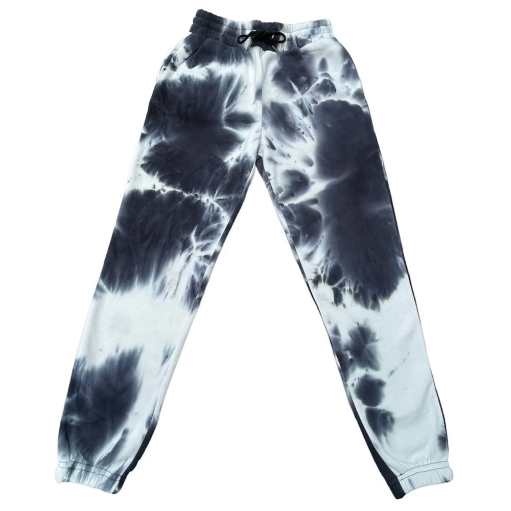 Streetwear Society Tie-Dye Joggers - Black and White